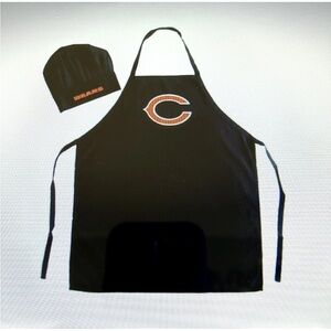 NEW Chicago Bears NFL Licensed Apron & Chef Hat-Navy/Orange One Size